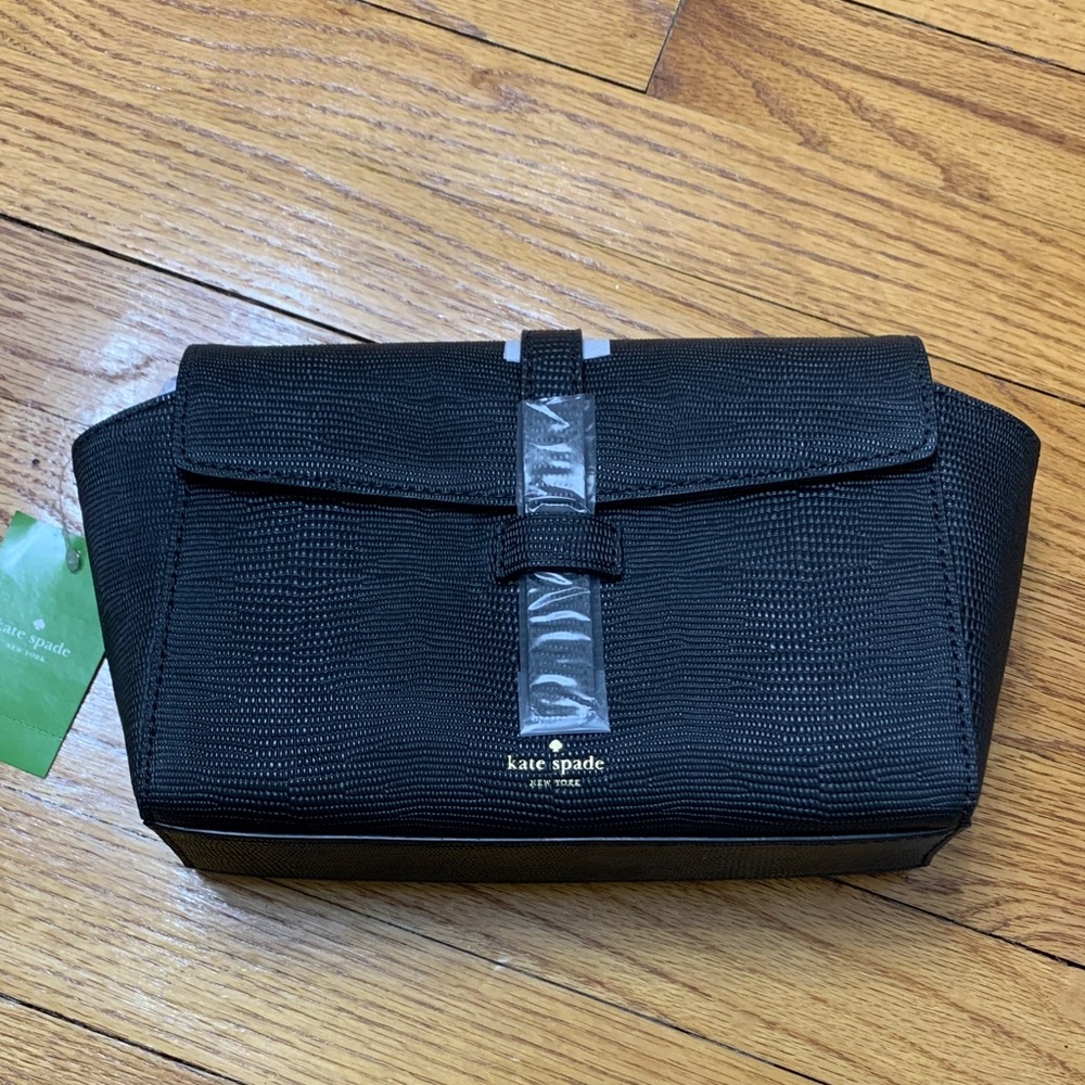 NWT Kate Spade Black Textured Crossbody Bag
